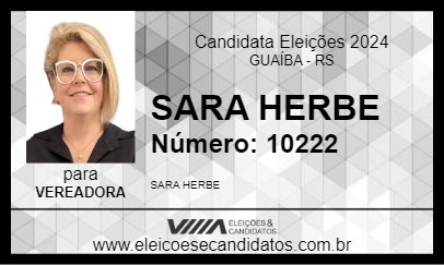 Candidato SARA HERBE 2024 - GUAÍBA - Eleições