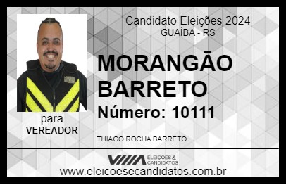 Candidato MORANGÃO BARRETO 2024 - GUAÍBA - Eleições