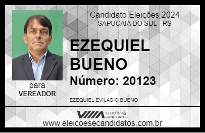 Candidato EZEQUIEL BUENO 2024 - SAPUCAIA DO SUL - Eleições