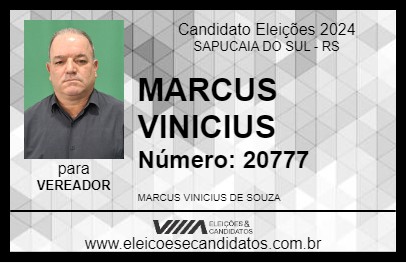 Candidato MARCUS VINICIUS 2024 - SAPUCAIA DO SUL - Eleições