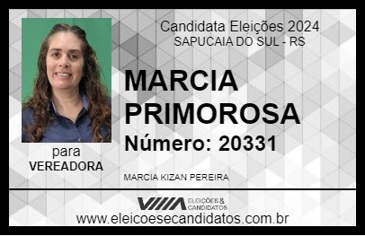 Candidato MARCIA PRIMOROSA 2024 - SAPUCAIA DO SUL - Eleições