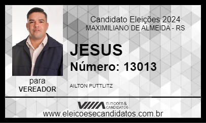 Candidato JESUS 2024 - MAXIMILIANO DE ALMEIDA - Eleições