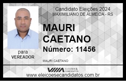 Candidato MAURI CAETANO 2024 - MAXIMILIANO DE ALMEIDA - Eleições