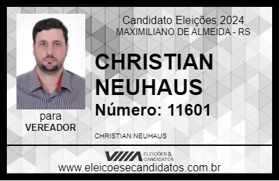 Candidato CHRISTIAN NEUHAUS 2024 - MAXIMILIANO DE ALMEIDA - Eleições