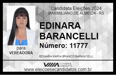 Candidato EDINARA BARANCELLI 2024 - MAXIMILIANO DE ALMEIDA - Eleições