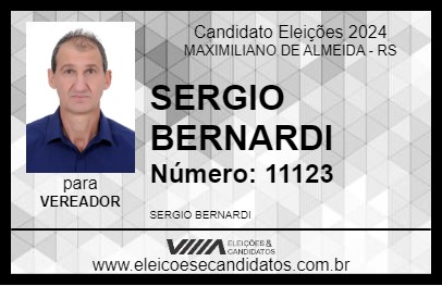 Candidato SERGIO BERNARDI 2024 - MAXIMILIANO DE ALMEIDA - Eleições