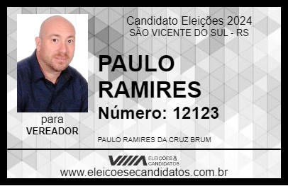 Candidato PAULO RAMIRES 2024 - SÃO VICENTE DO SUL - Eleições