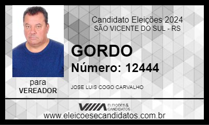 Candidato GORDO 2024 - SÃO VICENTE DO SUL - Eleições