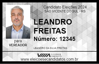 Candidato LEANDRO FREITAS 2024 - SÃO VICENTE DO SUL - Eleições