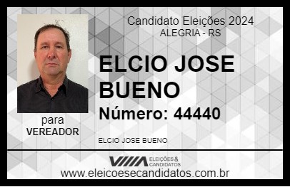 Candidato ELCIO JOSE BUENO 2024 - ALEGRIA - Eleições