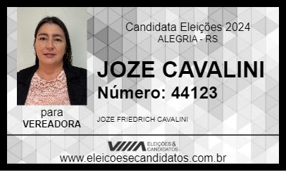 Candidato JOZE CAVALINI 2024 - ALEGRIA - Eleições