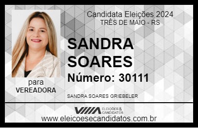 Candidato SANDRA SOARES 2024 - TRÊS DE MAIO - Eleições