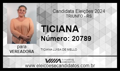 Candidato TICIANA 2024 - TRIUNFO - Eleições