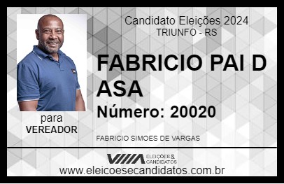 Candidato FABRICIO PAI D  ASA 2024 - TRIUNFO - Eleições