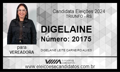 Candidato DIGELAINE 2024 - TRIUNFO - Eleições