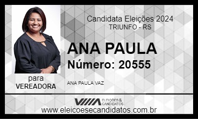 Candidato ANA PAULA 2024 - TRIUNFO - Eleições