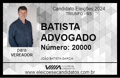 Candidato BATISTA ADVOGADO 2024 - TRIUNFO - Eleições