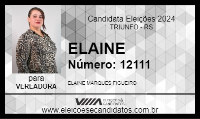 Candidato ELAINE 2024 - TRIUNFO - Eleições