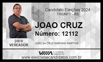 Candidato JOAO CRUZ 2024 - TRIUNFO - Eleições