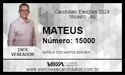 Candidato MATEUS 2024 - TRIUNFO - Eleições