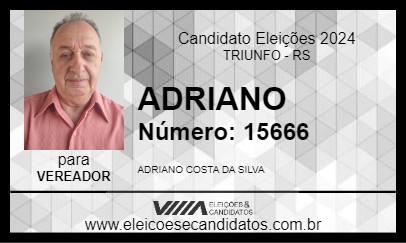 Candidato ADRIANO 2024 - TRIUNFO - Eleições