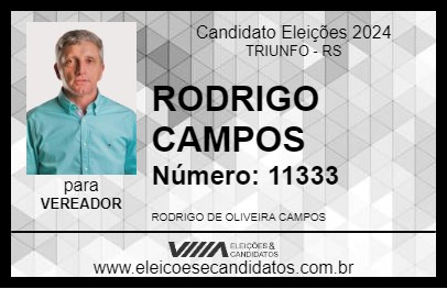 Candidato RODRIGO CAMPOS 2024 - TRIUNFO - Eleições