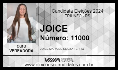 Candidato JOICE 2024 - TRIUNFO - Eleições