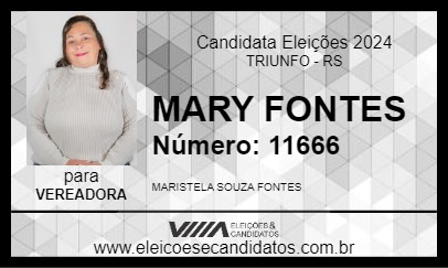 Candidato MARY FONTES 2024 - TRIUNFO - Eleições