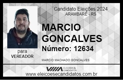 Candidato MARCIO GONCALVES 2024 - ARAMBARÉ - Eleições