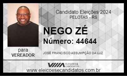 Candidato NEGO ZÉ 2024 - PELOTAS - Eleições