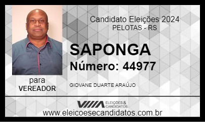 Candidato SAPONGA 2024 - PELOTAS - Eleições