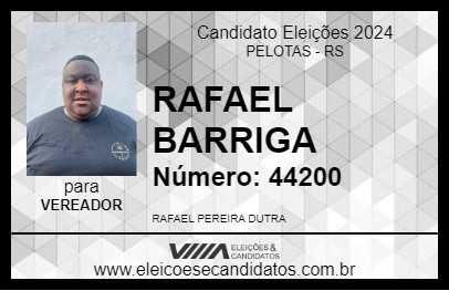 Candidato RAFAEL BARRIGA 2024 - PELOTAS - Eleições