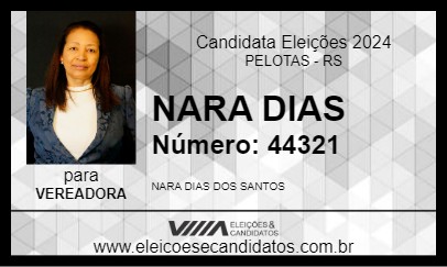 Candidato NARA SANTOS 2024 - PELOTAS - Eleições