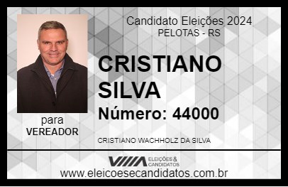 Candidato CRISTIANO SILVA 2024 - PELOTAS - Eleições