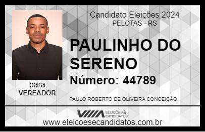 Candidato PAULINHO DO SERENO 2024 - PELOTAS - Eleições