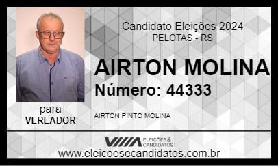 Candidato AIRTON MOLINA 2024 - PELOTAS - Eleições