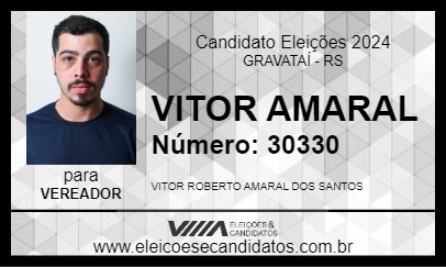 Candidato VITOR AMARAL 2024 - GRAVATAÍ - Eleições