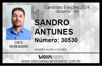 Candidato SANDRO ANTUNES 2024 - GRAVATAÍ - Eleições