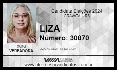 Candidato LIZA 2024 - GRAVATAÍ - Eleições