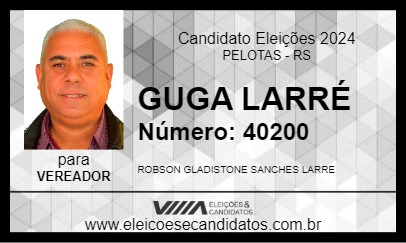 Candidato GUGA LARRÉ 2024 - PELOTAS - Eleições