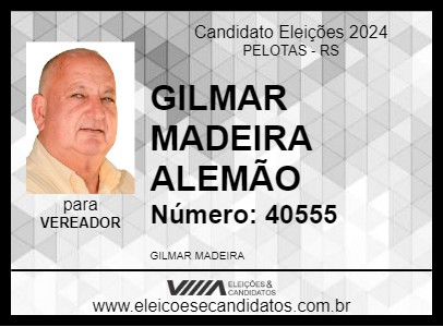 Candidato GILMAR MADEIRA ALEMÃO 2024 - PELOTAS - Eleições