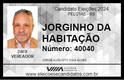 Candidato JORGINHO DA HABITAÇÃO 2024 - PELOTAS - Eleições