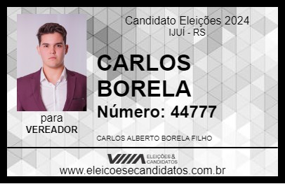 Candidato CARLOS BORELA 2024 - IJUÍ - Eleições