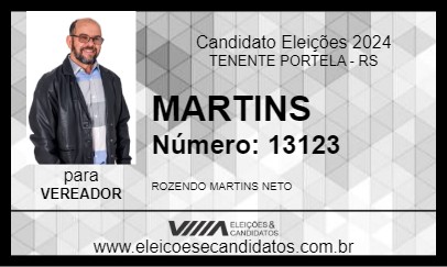 Candidato MARTINS 2024 - TENENTE PORTELA - Eleições