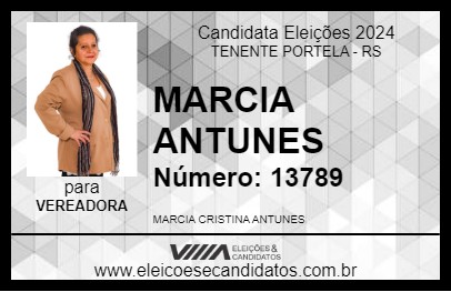 Candidato MARCIA ANTUNES 2024 - TENENTE PORTELA - Eleições