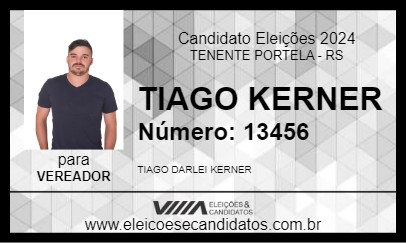 Candidato TIAGO KERNER 2024 - TENENTE PORTELA - Eleições