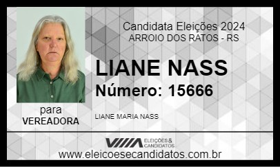 Candidato LIANE NASS 2024 - ARROIO DOS RATOS - Eleições