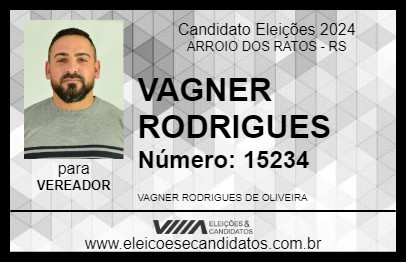 Candidato VAGNER RODRIGUES 2024 - ARROIO DOS RATOS - Eleições