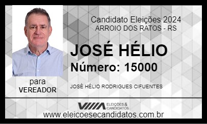 Candidato JOSÉ HÉLIO 2024 - ARROIO DOS RATOS - Eleições