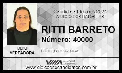 Candidato RITTI BARRETO 2024 - ARROIO DOS RATOS - Eleições